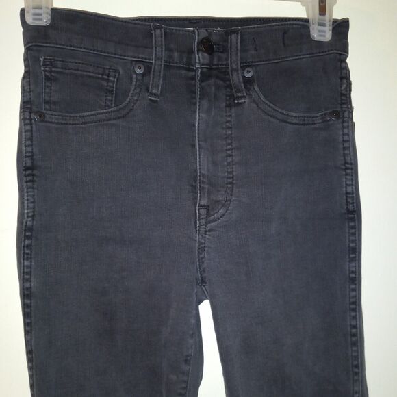 Madewell Stovepipe Skinny Jeans-Size 23-Banberry Wash-Raw Hem Edition-Stretch - Picture 3 of 10